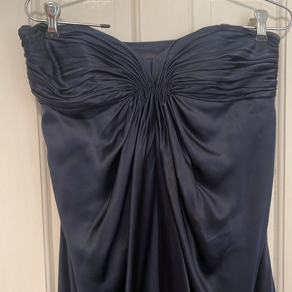 Laundry by Design Navy Silk Gown - Picture 2 of 3